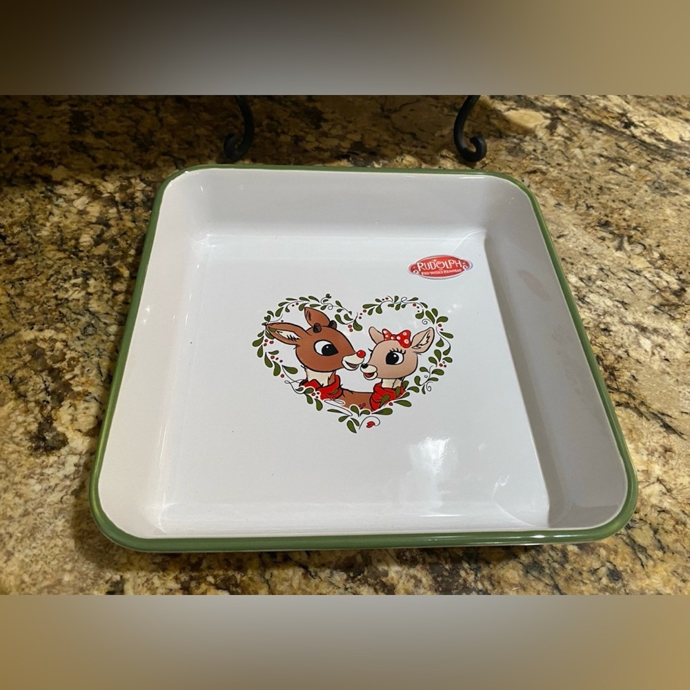 Rudolph the Red Nosed Reindeer themed square baking dish - Brand new classic